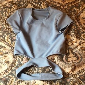 Light blue five dancewear rebel rib top PA